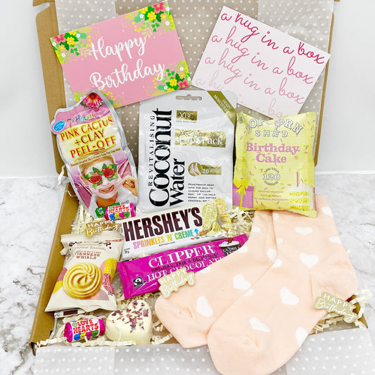 Birthday Pink Pamper Box, Pick Me Up Box, Postal, Letterbox Gift, Hug in a box, Spa box, Self Care Box, Care Package, Birthday, Hamper