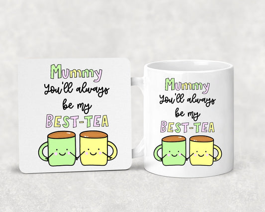 Mummy Best-Tea Mug, Coaster , Bestie, Birthday Gift, Thank you, Congratulations, Just Because, Pick me up, hug in a box, Personalised, Mum