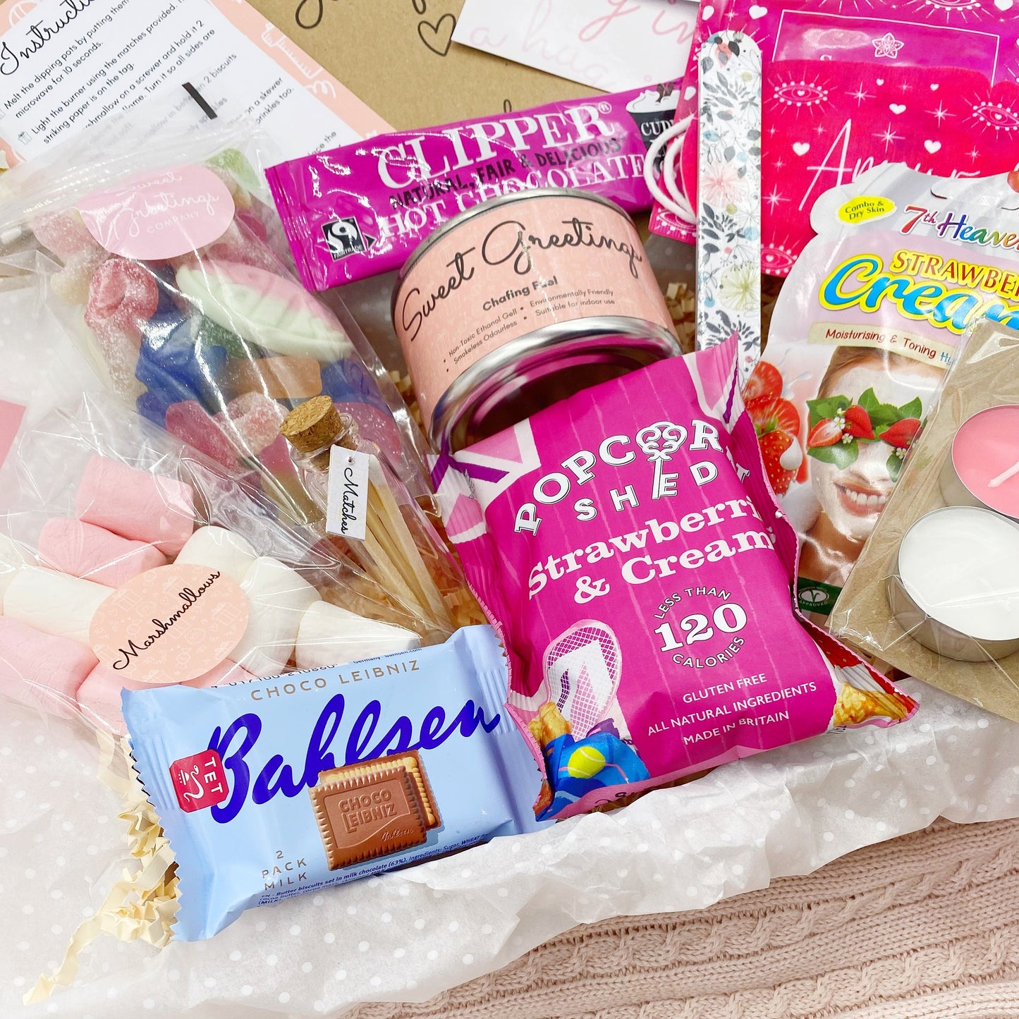 Ultimate Happy 30th Birthday Pink S'mores Gift box, Pamper Hamper, Spa Kit, Care Package, De Stress, Gift For Her, Present, Milestone, Smore