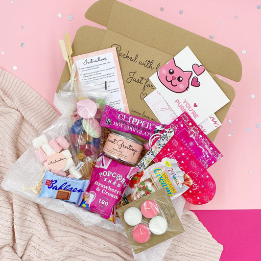 Ultimate Self Care Pink S'mores Gift box, Pamper Hamper, Spa Kit, Care Package, De Stress, Gift For Her, Present, Milestone, Smore, For Me,