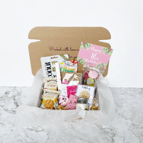 Happy 16th Birthday Pink Gift box