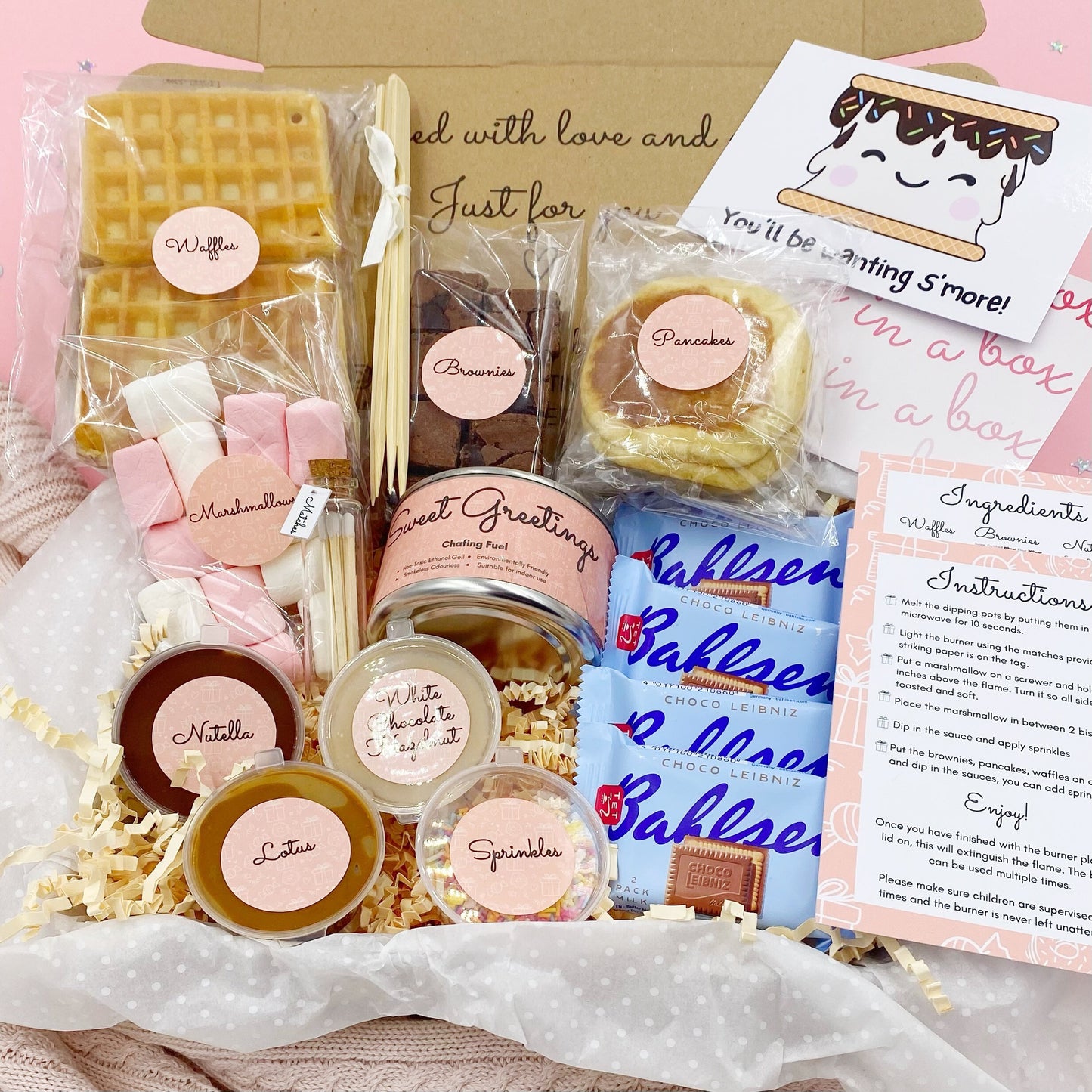 S'mores & Chocolate Fondue Kit, Movie Night, Date, Birthday, Anniversa Sweet Greetings